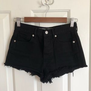 Black Jean Shorts